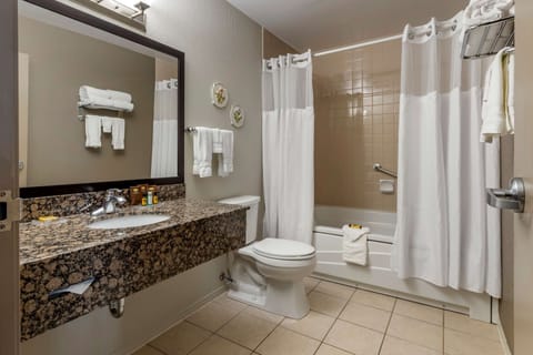 Suite, 1 King Bed, Non Smoking, Jetted Tub (with Sofabed) | Bathroom | Combined shower/tub, free toiletries, hair dryer, towels