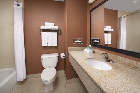 Suite, 1 Bedroom, Jetted Tub (1 King Bed) | Bathroom | Free toiletries, hair dryer, towels