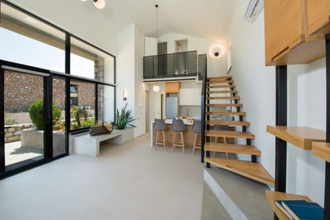 Villa | Living area | 55-inch Smart TV with satellite channels, TV, Netflix