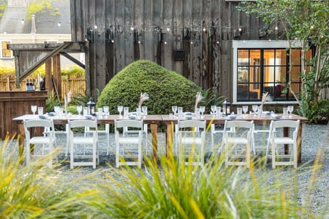 Outdoor wedding area