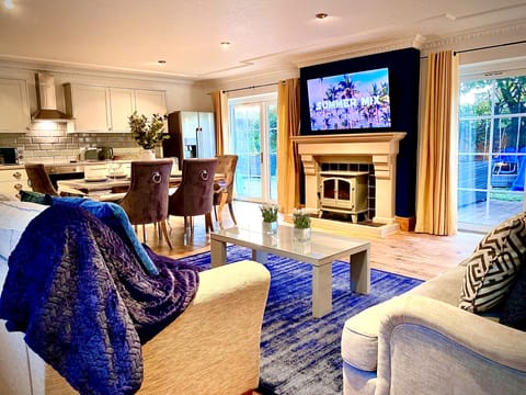 Apartment | Living room | 30-inch TV with digital channels, fireplace