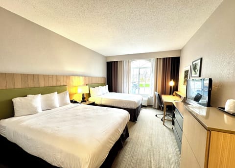 Desk, blackout drapes, iron/ironing board, free WiFi