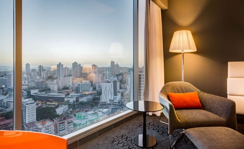 Suite, 1 Bedroom, City View | In-room safe, desk, laptop workspace, blackout drapes