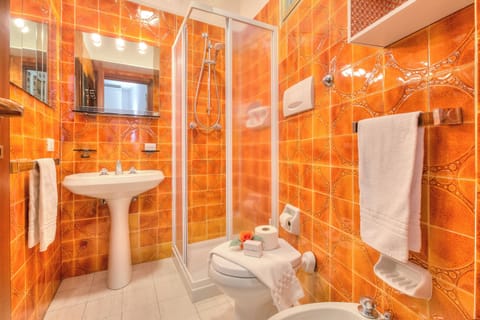 Standard Apartment, Multiple Bedrooms, 2 Bathrooms (Casa Emma With Sea Glimpse) | Bathroom | Separate tub and shower, hair dryer, bidet, towels