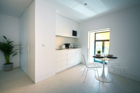 Deluxe Studio | Private kitchen | Full-size fridge, microwave, stovetop, espresso maker