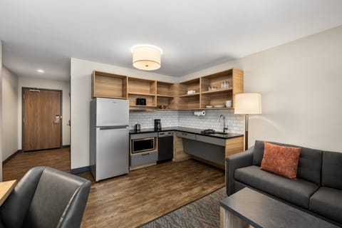 Suite, 2 Queen Beds, Accessible (Mobility, Comms) | Private kitchen | Full-size fridge, microwave, stovetop, dishwasher