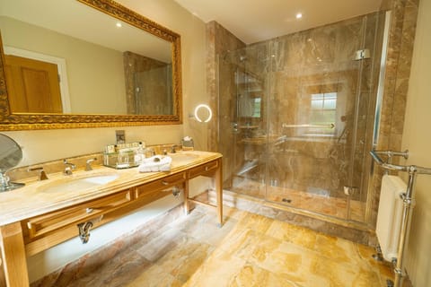 Superior Room, 1 Queen Bed (Lodge) | Bathroom | Separate tub and shower, deep soaking tub, designer toiletries