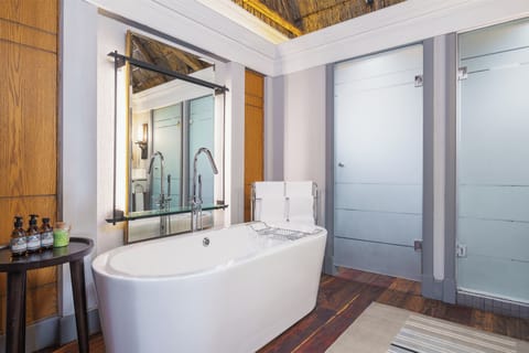 Luxury Villa | Bathroom | Separate tub and shower, free toiletries, hair dryer, bathrobes