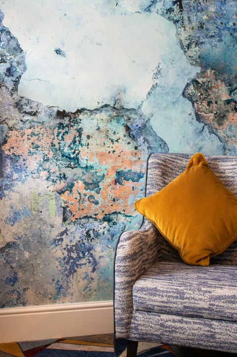 Hypo-allergenic bedding, desk, laptop workspace, iron/ironing board