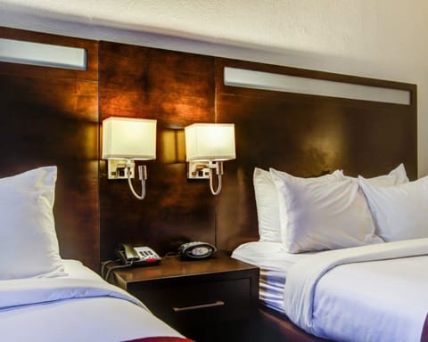 Suite, 2 Queen Beds, Non Smoking | Desk, laptop workspace, blackout drapes, soundproofing