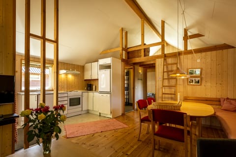 Family Cottage | Private kitchen | Fridge, oven, stovetop, electric kettle