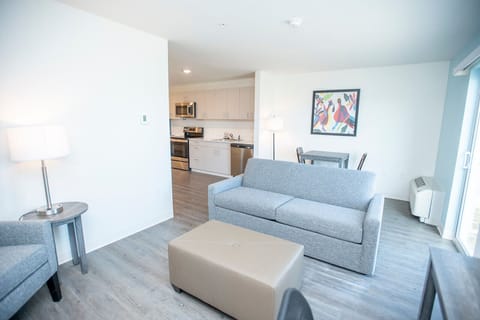 Classic Suite | Living area | 55-inch flat-screen TV with cable channels, TV