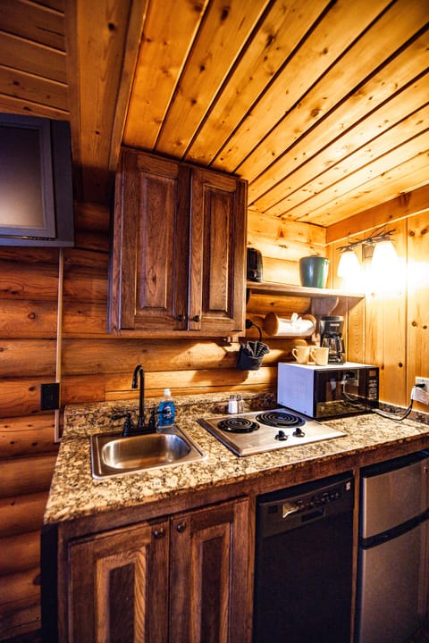 Classic Cabin | Private kitchenette | Fridge, microwave, coffee/tea maker