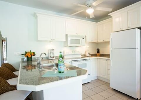 Condo, 1 Bedroom, Pool View | Private kitchen | Full-size fridge, microwave, oven, stovetop