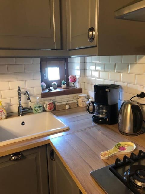 Apartment | Private kitchen | Fridge, microwave, oven, stovetop