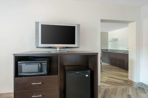 Suite, 2 Queen Beds, Non Smoking | In-room safe, desk, laptop workspace, iron/ironing board