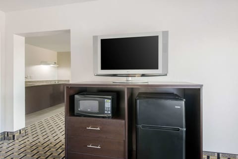 Suite, 2 Queen Beds, Non Smoking | In-room safe, desk, laptop workspace, iron/ironing board