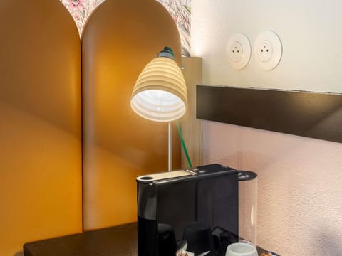 Desk, blackout drapes, soundproofing, iron/ironing board