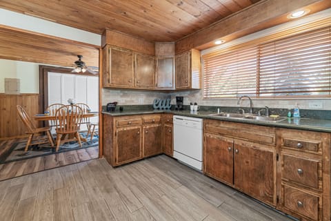 2 Story Cabin | Private kitchen | Microwave, coffee/tea maker