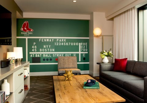 Suite (Fenway Park Suite) | Living area | 48-inch flat-screen TV with digital channels, TV, Netflix