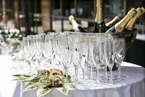 Outdoor banquet area