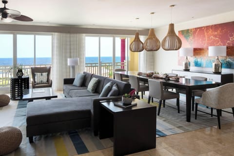 Presidential Suite, 2 Bedrooms, Ocean View | Living area | 37-inch flat-screen TV with cable channels, TV