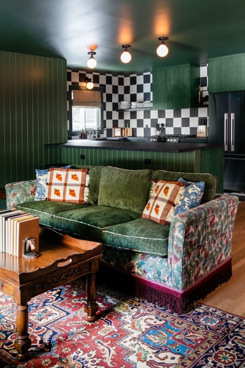 Orville's Lodge | Living area | TV, fireplace