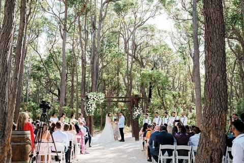 Outdoor wedding area