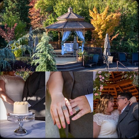 Outdoor wedding area