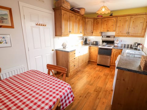 Fridge, dishwasher, electric kettle, toaster