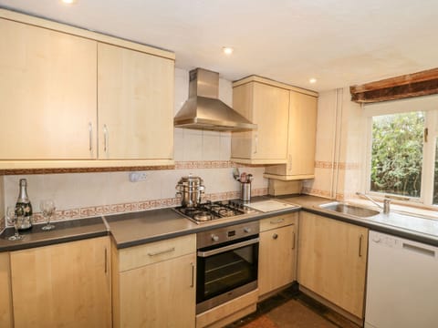 Fridge, dishwasher, electric kettle, toaster