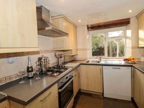 Fridge, dishwasher, electric kettle, toaster