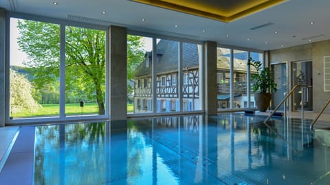 Indoor pool, sun loungers