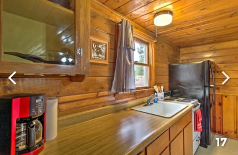 Premier Cabin, 1 King Bed | Private kitchen | Microwave, coffee/tea maker, toaster, cookware/dishes/utensils