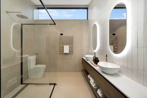 Studio | Bathroom | Shower, designer toiletries, hair dryer, bathrobes