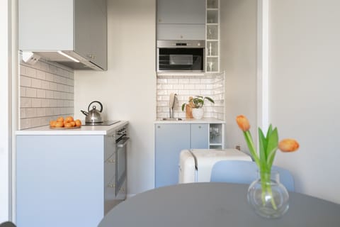 City Studio | Private kitchen | Mini-fridge, microwave, oven, stovetop