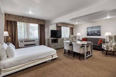 Suite, 2 Queen Beds, Accessible, Bathtub (with Sofabed) | Desk, blackout drapes, iron/ironing board, rollaway beds