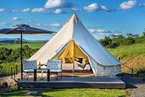 Traditional Tent, 1 Queen Bed, Hill View | Terrace/patio