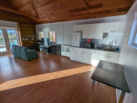 Panoramic Cabin, Bay View | Living area | 50-inch Smart TV with digital channels, streaming services