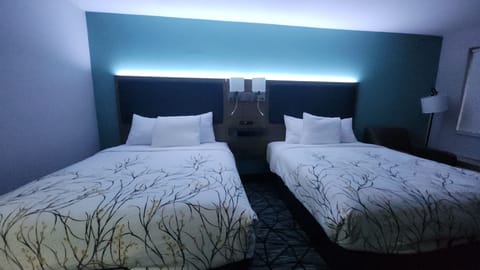 Room, 2 Queen Beds, Non Smoking | Desk, blackout drapes, iron/ironing board, free WiFi