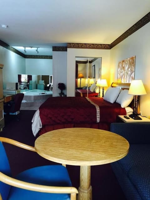 Blackout drapes, iron/ironing board, bed sheets