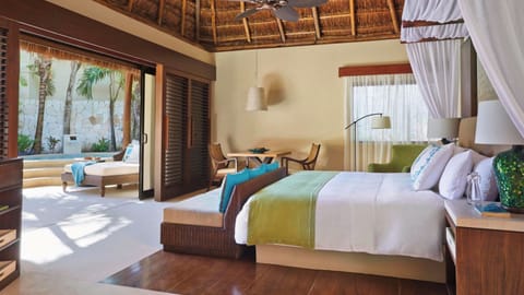 Signature Villa (with Private Plunge Pool and Deck) | Egyptian cotton sheets, premium bedding, pillowtop beds, minibar