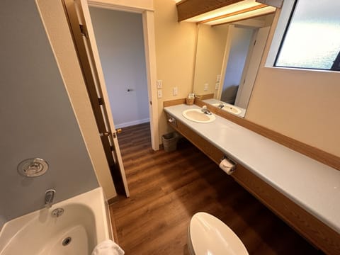 Queen View (NO PETS) | Bathroom | Shower, free toiletries, hair dryer, towels