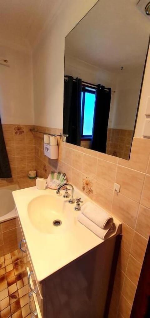 Family Apartment | Bathroom | Shower, free toiletries, hair dryer, towels