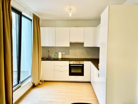 Design Apartment, 2 Bedrooms | Private kitchen | Full-size fridge, oven, coffee/tea maker, electric kettle