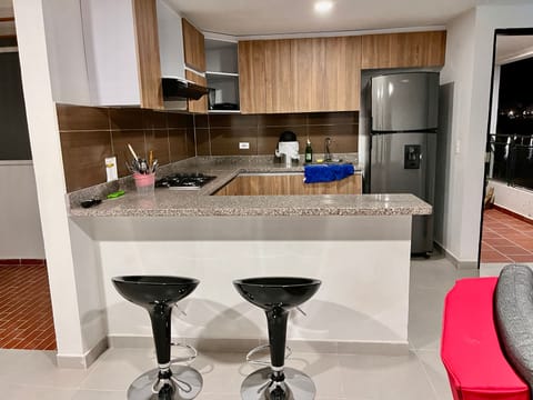 Signature Apartment | Private kitchen | Full-size fridge, stovetop, blender