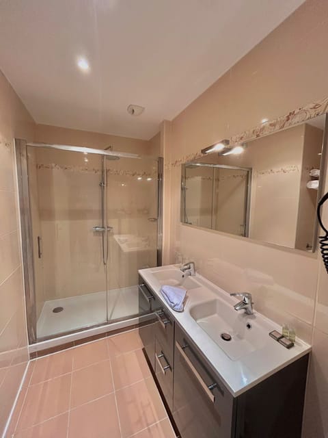 Comfort Double Room | Bathroom | Designer toiletries, hair dryer, towels, soap