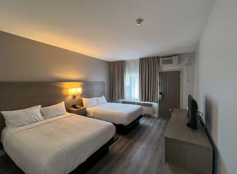 Deluxe Room, 2 Queen Beds, Non Smoking, Refrigerator & Microwave | Desk, soundproofing, free WiFi, bed sheets