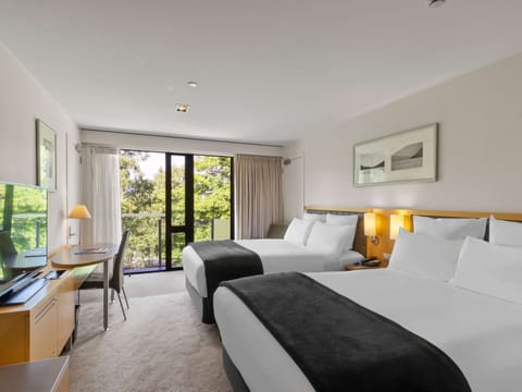 Double Room, 2 Double Beds, Lakeside | Minibar, in-room safe, desk, iron/ironing board