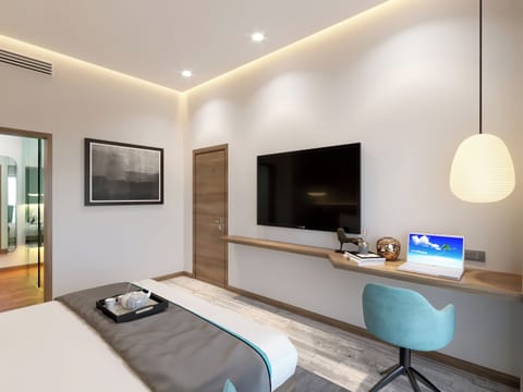 Suite, 1 Bedroom | Minibar, in-room safe, desk, laptop workspace